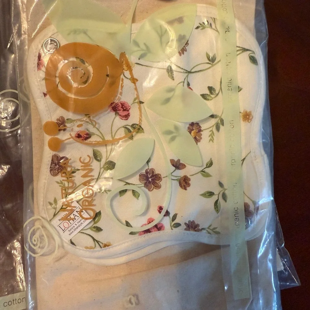Organic‎ Baby Bibs pack of 2 Beige Lohan Natura